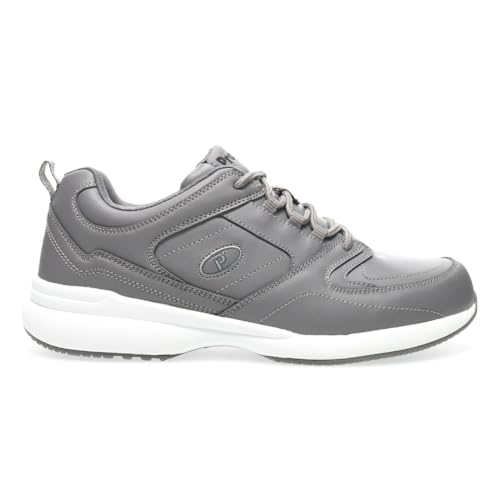 Propét Men's Life Walker Sport Sneakers, Dark Grey, 9 XX-Wide US