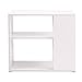 Sandinrayli White 2 Shelf Side End Table Chair Side Sofa Table Living Room Furniture