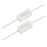 Amico 10 Pcs 5W Watt 2.2 Ohm 5% Axial Ceramic Cement Resistors