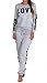 Womens Riva Love Print 2 Piece Sweater/joggers Tracksuit (Inx)