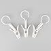 Zelta 10 Pack Dual-ended Laundry Hooks Clothes Pins Swivel Hanging Clips Plastic Hanger (White)