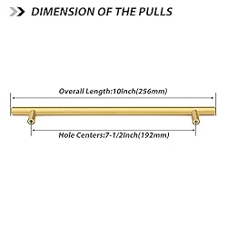 goldenwarm Brushed Brass Drawer Pulls Brass Cabinet