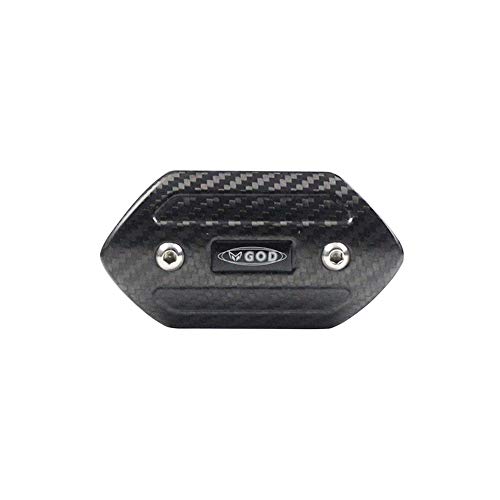 MGOD Motorcycle Exhaust Heat Shield Carbon Fiber Muffler Cap Protector (HS-01)