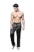 Tony & Candice Men's Satin Pajama Pants Long PJ Bottoms (Large, Black)