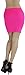 ToBeInStyle Women's Seamless Microfiber Slim Nylon Pull-On Closure Mini Skirt - Pink - One Size