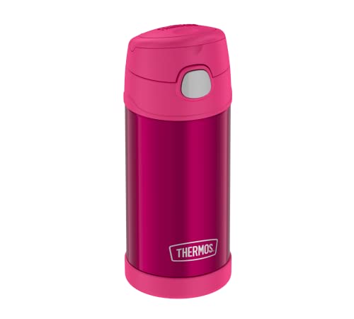 Thermos 4030.401.035 insulated bottle, 355 ml, made of stainless steel, blue, dimensions: 7.6 x 17.7 cm, Stainless Steel, Pink, 7,6 x 7,6 x 17,7 cm