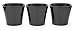 Window Garden – Aquaphoric Self Watering Mini Planter Pots (3 Pack) – Grow On Indoor Sill. Perfect for Potting Small House Plants, Herbs, African Violets, Succulents, or Start Seedlings. (Black Gloss)
