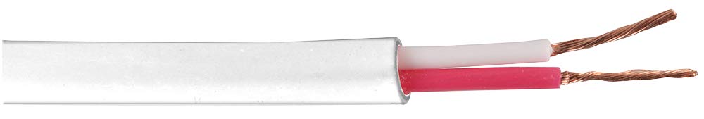 Pro Power 2CSPKCBL0.75WHT50 m 2-Core Unscreened Speaker Cable, 24/0.20 mm, White, 50 m