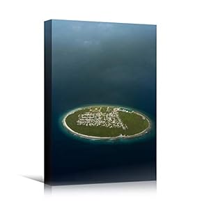 signwin Canvas Wall Art Lone Island Beach Beach...