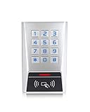 LONGWO BK2-EH Access Control Keypad Door Entry Device Gate Opener Keypad Rugged Metal Waterproof Housing Read HID and EM Card Wiegand Input/Output