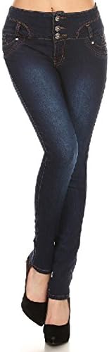 Silver Diva Women's Butt Lifting Skinny Jeans (Size 9, Dark Wash)