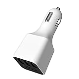 Car Charger+Car Air Purifier with 3-port Rapid USB for iPhone 6S Plus/6 Plus/6/5/SE/5S/5/5C/4S, Samsung Galaxy S7/S6,iPads Portable (White)