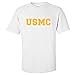 USMC Athletic Gold Adult Short Sleeve T-shirt in 10 colors