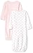 Moon and Back Baby Set of 2 Organic Sleeper Gowns, Pink Blush, 0-6 Months