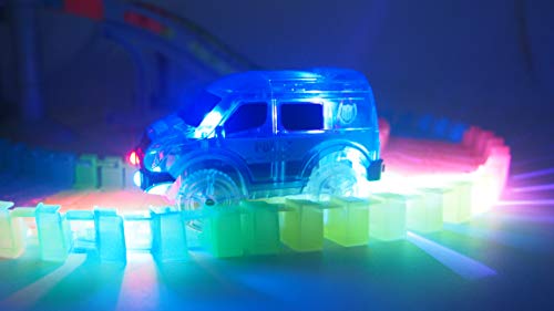 [3-Pack] Track Replacement Race Cars Toy | Train Cars w/ 5 LED Lights | Glow in The Dark | for Independent & Track Play | Track Accessories Compatible with Most Tracks for Boys and Girls - Thumbnail 5