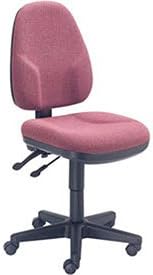 Operator Chair, Fabric Upholstery, Burgundy