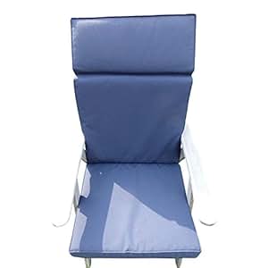 UK-Gardens - Cojín reclinable para Silla de jardín, Color Azul Marino