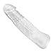 Condom Extender, James Love Crystal Soft Penis Extender Enlarger Sleeve Condom Sexual Delay Ejaculation Toy for Men (Lengthen 70MM) (Clear)