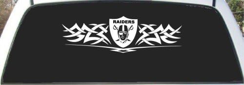 Oakland Raiders II Tribal Custom Made Window Decal Sticker 9 x 24