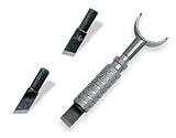 Tandy Deluxe Adjustable Swivel Knife 8002-00 with Extra Angle & Filigree Blades