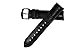 Hirsch Paul Leather Watch Strap - Black - L - 20mm / 18mm - Shiny Silver Buckle - Embossed Calf Leather - Performance Band