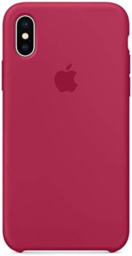 Anti-Drop iPhone X/10 (5.8Inch) Liquid Silicone Gel Case, TOSHIELD Soft Microfiber Cloth Lining Cushion for iPhone 10 (Rose Red)