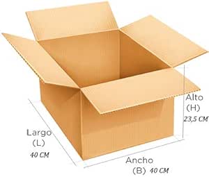 Pack de 20 cajas de cartón. Simple 40 x 40 x 23,5 cm. Marrón ...