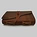 PDTXCLS Lined Leather Journal - Handmade Leather Bound Notebook for Men & Women Ruled Kraft Paper, 120 Sheets, 5x7 Inches, Brown
