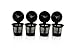 K&J Reusable K Cups Compatible with Keurig, 4 Pack, Black - Includes Freedom Clip for Compatibility With Keurig 2.0 Machines