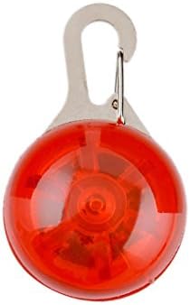 PiBridge Led Charms, Clip on Glow Flashing Led Safety Light Collar LED Lights Charm Pendant for Pet Dog Cat Puppy (Red)