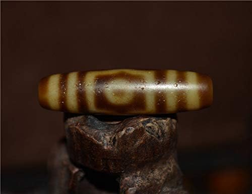 Tibetan Buddhism Genuine three eyes Dzi Bead Necklace Pendant 3 eyed Gzi Amulet Talisman Authentic Ancient Pure Agate Stone Tibet Antique Carnelian Old Nepal Eye Black And White Color Xizang Tianzhu Lama Milky Yellow Ivory Natural Protective Charm Real Buddhist Prayer Beads Rosary Mala Bracelet Komboloi Tasbih Collectable