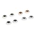 MagiDeal Oval Flat Back Plastic Eyes 5mm Iris for Porcelain or Reborn Dolls Making DIY Supplies Pack of 4 Pairs