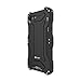 Bpowe for iPhone 7 Metal Case,Gorilla Glass Aluminum Metal Premium Protection Shockproof Military Bumper Heavy Duty Sturdy Protective Cover Shell Case for iPhone 7 4.7 inch (Black)