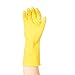 Amazon Basics 100003 Professional Reusable Rubber Gloves, Large, Yellow, 3-Pack