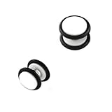 Magnetic White Acrylic Illusion Fake Tunnel Plug (10mm)