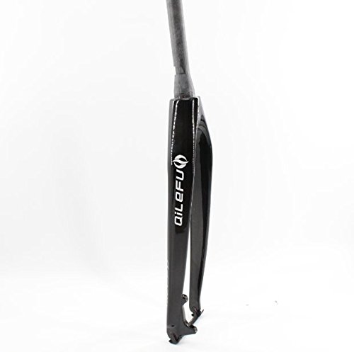 QILEFU 26/27.5/29" inch Mountain bicycle full carbon bike front fork disc brake tapered tube MTB 26/27.5/29er (black, 26er) - Thumbnail 2