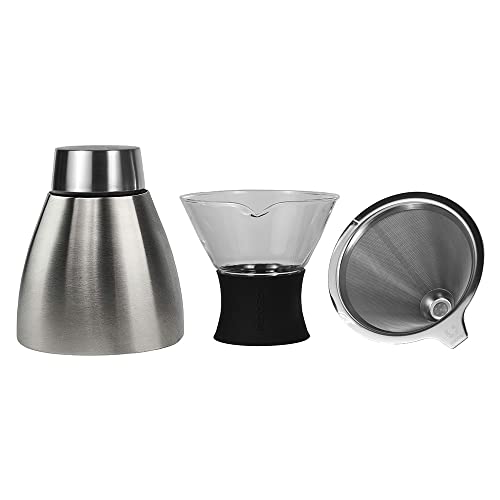 asobu Insulated Pour Over Coffee Maker (32 oz.) DoubleWall Vacuum