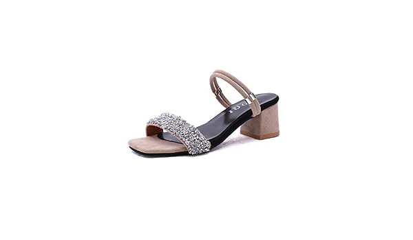 Amazon.com: Sandalias para mujer, zapatos de tacón cuadrado, sandalias  negras de tacón alto, sandalias de verano para mujer, zapatos casuales,  sandalias femeninas, Marrón, 38 M EU : Ropa, Zapatos y Joyería