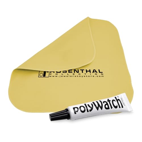 Rosenthal PolyWatch Plastic Watch Scratch Remover Polish with Microfiber Cloth - 1 Pack Professional Polish Kit for Acrylic Watch Crystal Repair & Restoration - Rosenthal Collection Since 1926