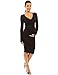 PattyBoutik Mama V Neck Tie Bow Maternity Dress
