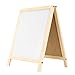 INNOCHEER Easel for Kids, Magnetic Wooden A-Frame Standing Board - Whiteboard & Chalkboard for Boys and Girls Writing, Drawing & Home Decoration