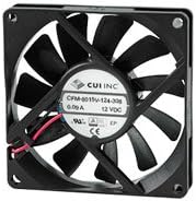 CUI Inc CFM-8020V-133-380 CFM-80V Series 3300 RPM 80 x 80 mm 36 CFM 12 V OmniCOOL Bearing DC Axial Fan - 2 item(s)
