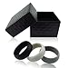 TRUE Silicone Wedding Rings - 3 Pack - Designed for Men and Women - Comfort, Fitness, Exercise, Weight Lifting/Training, Running, Working, Rubber Ring, Safe Silicone Wedding Band