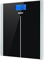 Etekcity Digital Body Weight Bathroom Scale with Step-On Technology, 400 Pounds, Body Tape Measure Included, Elegant Black