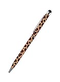 NameStar Touch Stylus and Pen Packaged in Protective Blister Card - Retail Packaging - Leopard Print