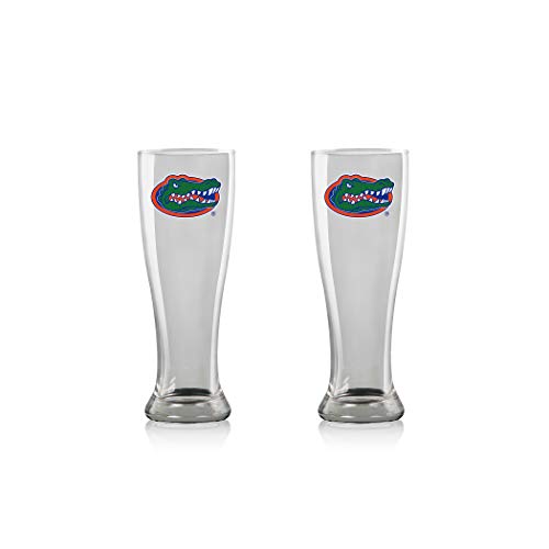 Duck House NCAA Florida Gators Unisex Pilsner Glass Setpilsner Glass Set, Clear, 16 oz/ea