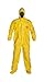 DuPont Tychem 2000 QC122T Disposable Chemical Resistant Coverall with Hood and Elastic Cuff, Yellow, 3X-Large (Pack of 4)