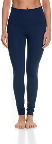 NEVA Wear Ethical Women's Activewear Long Luxe Leggings (Large, Navy)