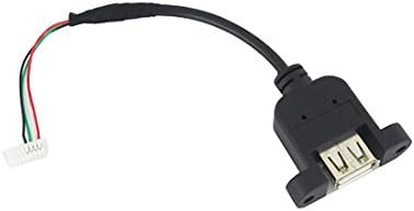 GORITE USB A Single Female Panel Mount to 1X8 Pin Internal USB Connector - 6 in