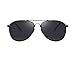 MERRY'S Mens Polarized Aviation Super light Flexible Frame Sunglasses S8716 (Black, 62)